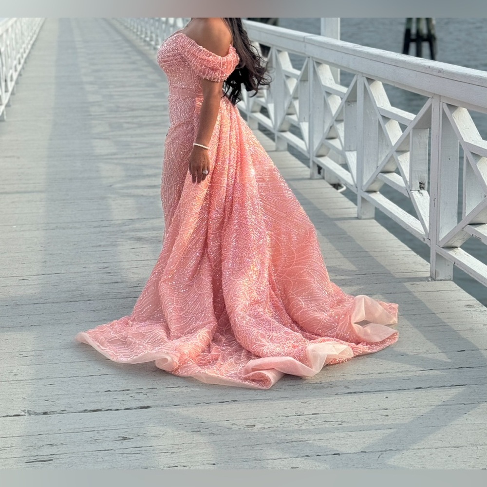 Gala dress customized dress it’s like a pink coral color